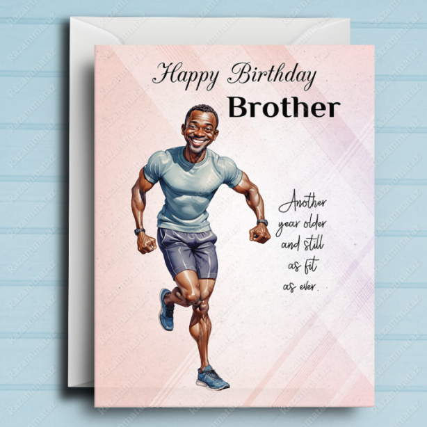 Black Man Birthday Card L